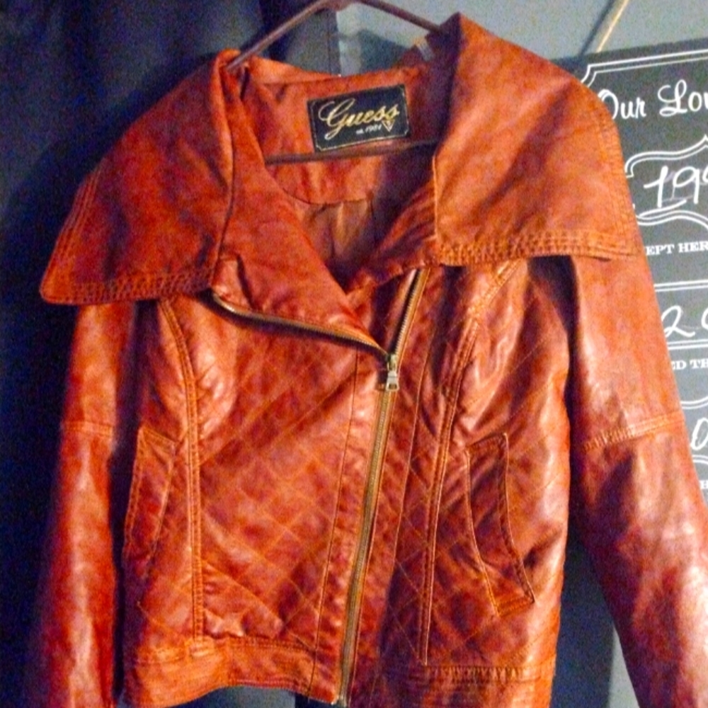 Leather Guess jacket size M